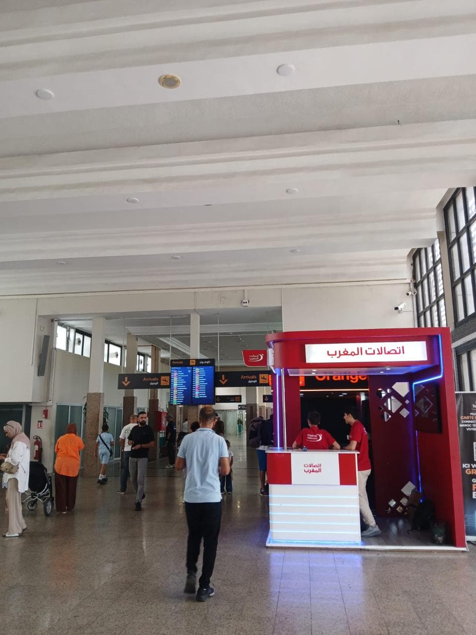 Public arrivals hall at Tangier Airport